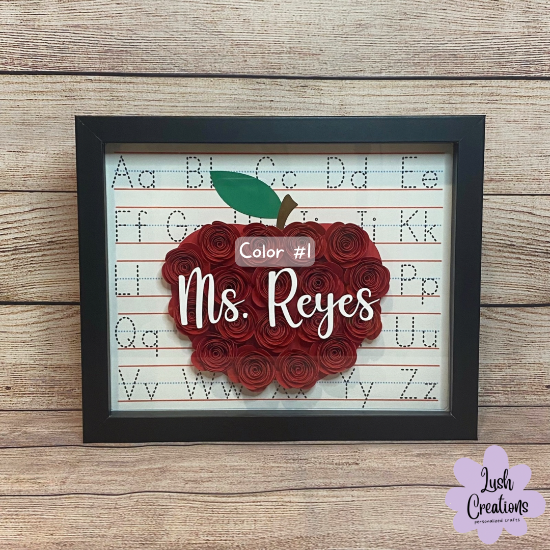 Teacher's Apple Flower Box