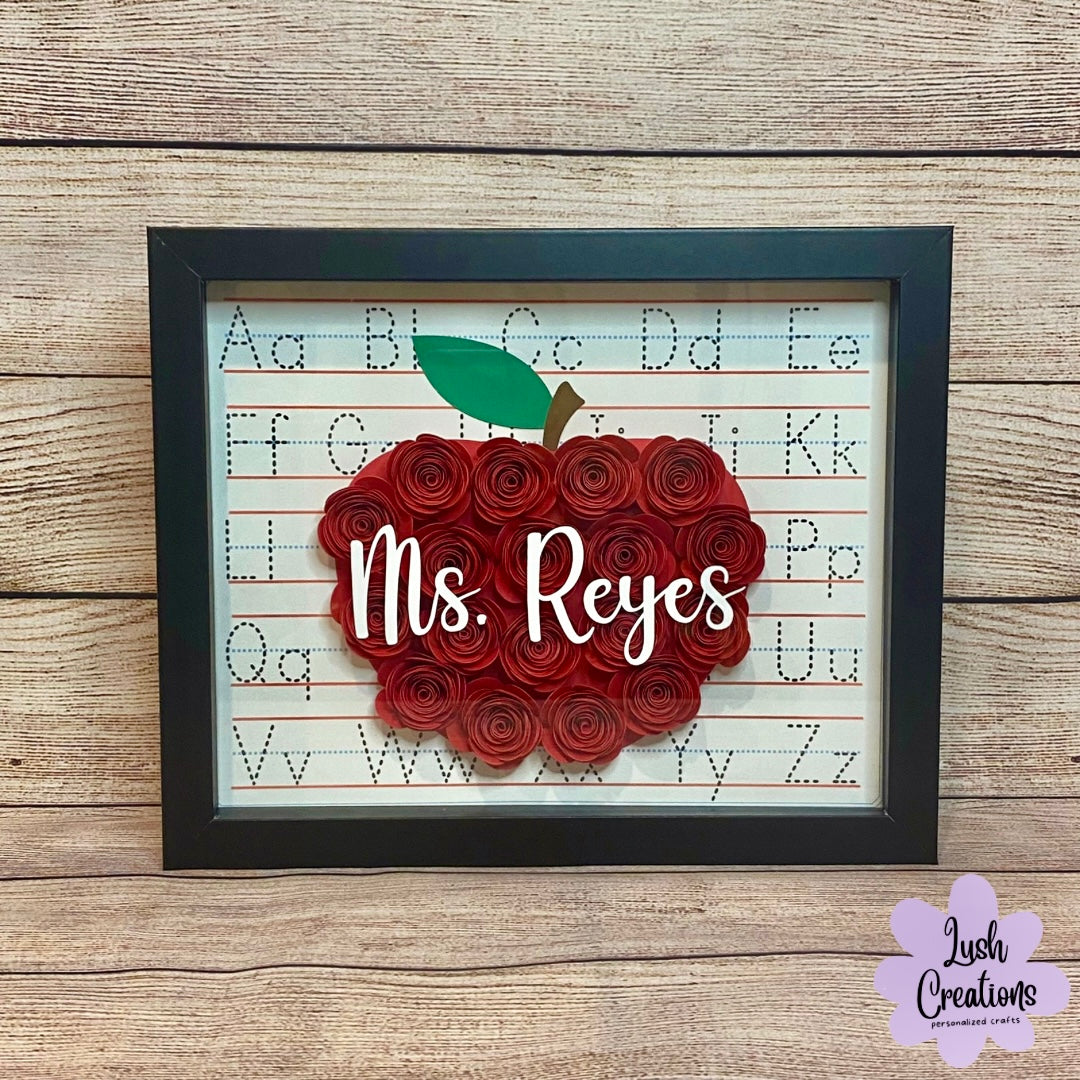 Teacher's Apple Flower Box